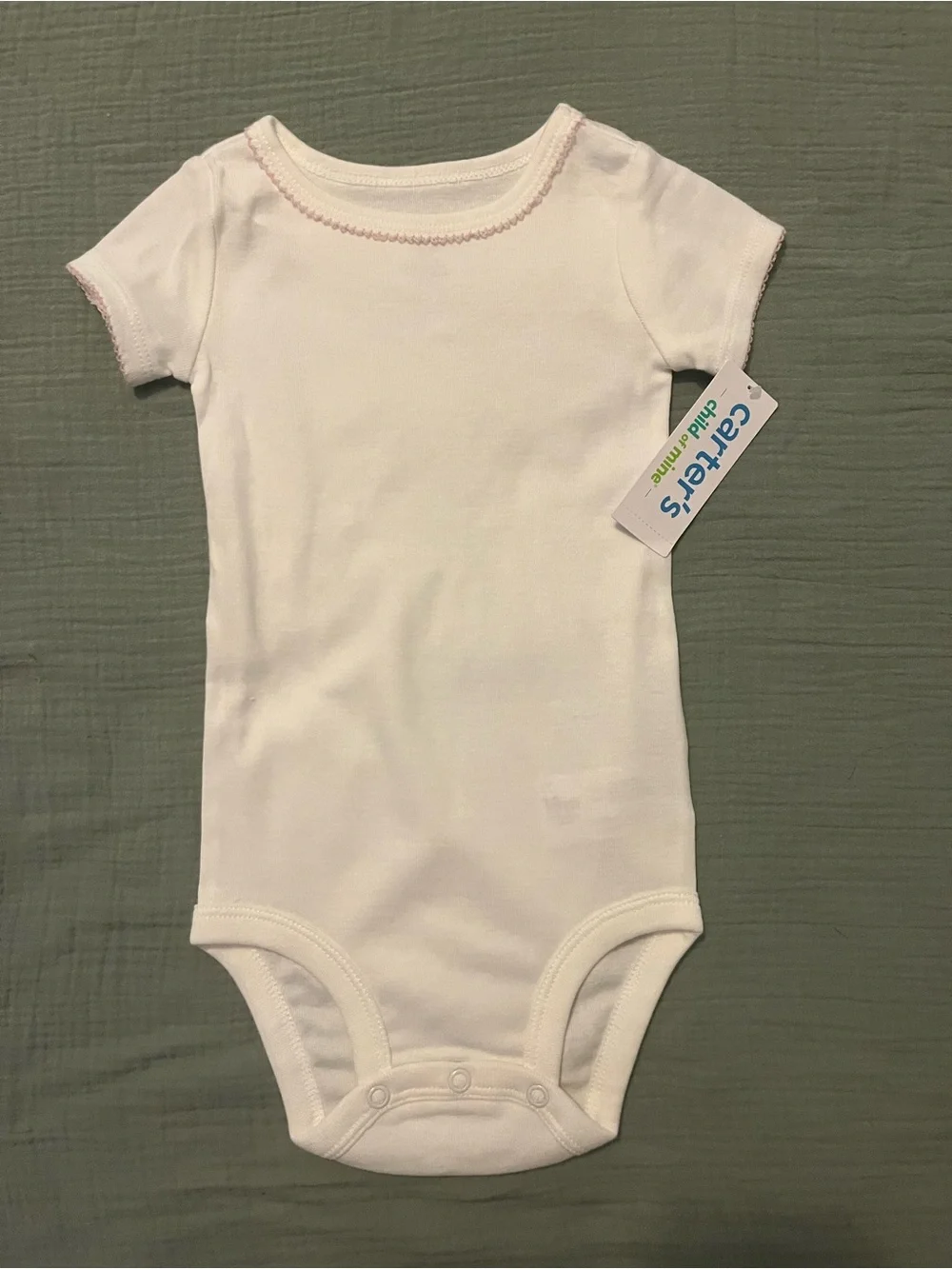 Carter’s Baby Girls 18M Pink Stripe Jumper Dress & Onesie Set NWT